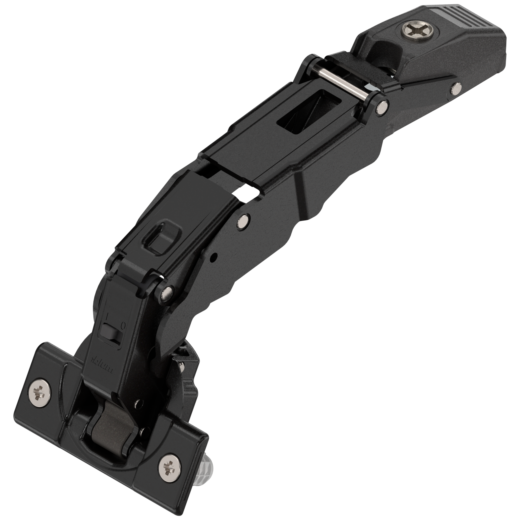 CLIP top BLUMOTION Zawias z szerokim kątem otwarcia i zerowym uskokiem 155°, Drzwi nakładane, puszka: wciskana, czarny