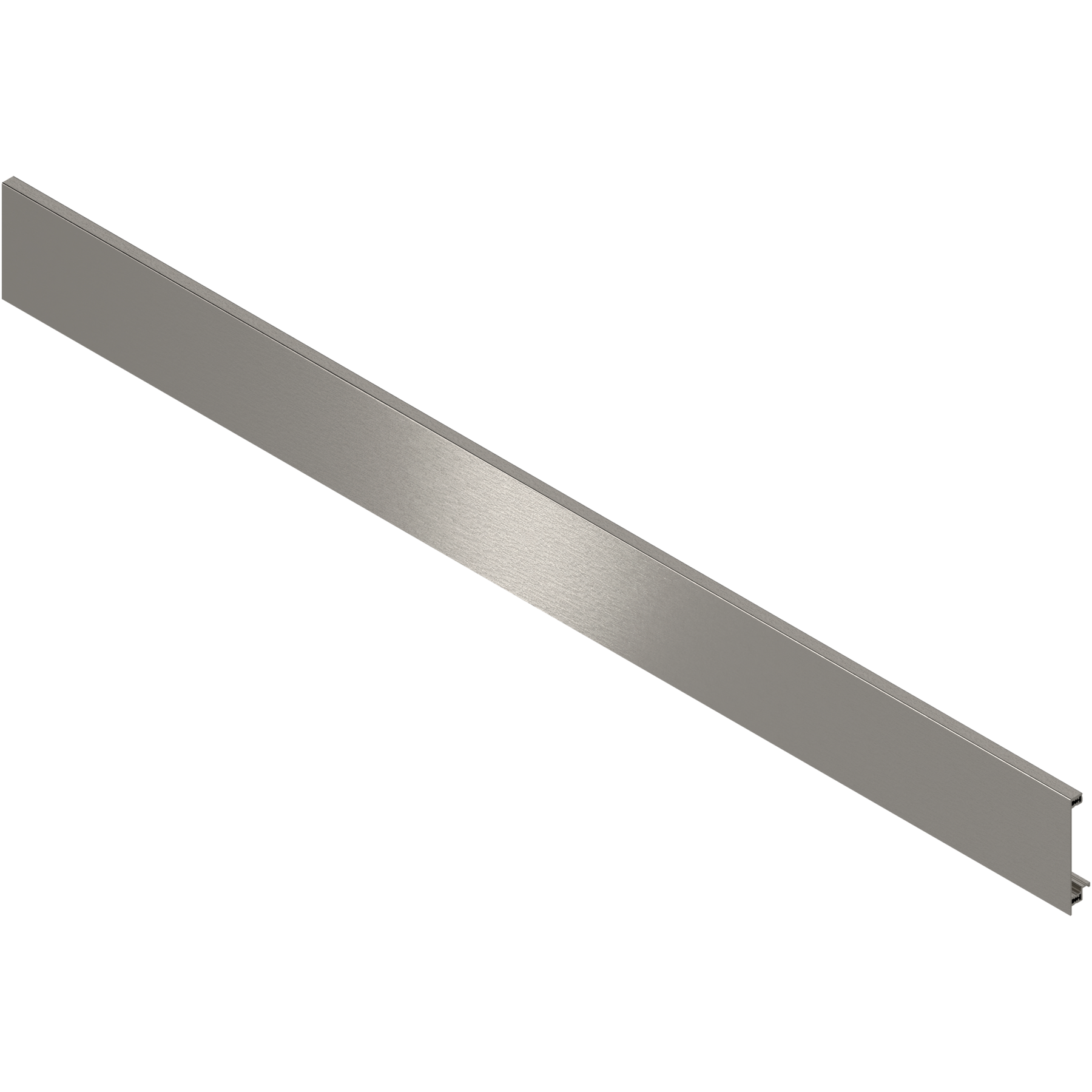 LEGRABOX front, do Szuflady wewnętrzne z relingiem poprzecznym, KB=1200 mm, do przycięcia, anodowane z efektem stali nierdzewnej