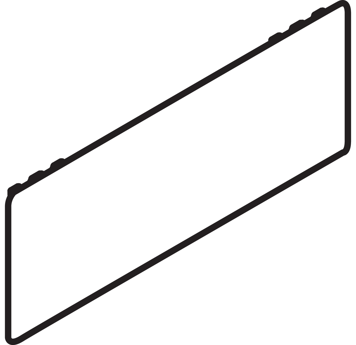 LEGRABOX Zaślepka, prawy , lewy, wysokość M, prostokątna, symetr., nadrukowany (blum), czarny mat