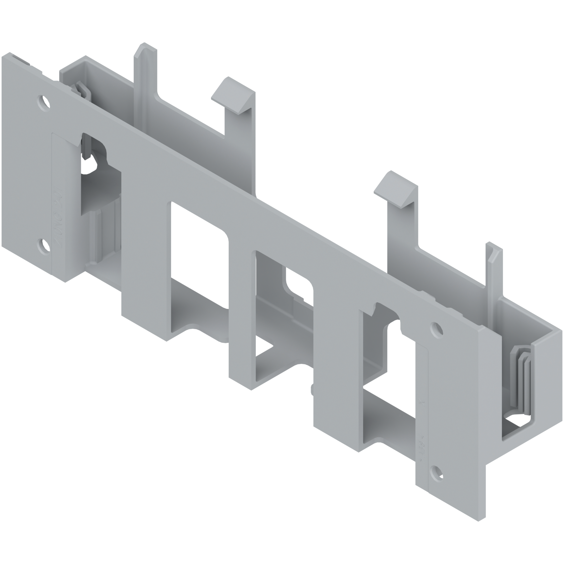 Uchwyt jednostki zasilającej SERVO-DRIVE, Montaz ścianki, jasnoszare