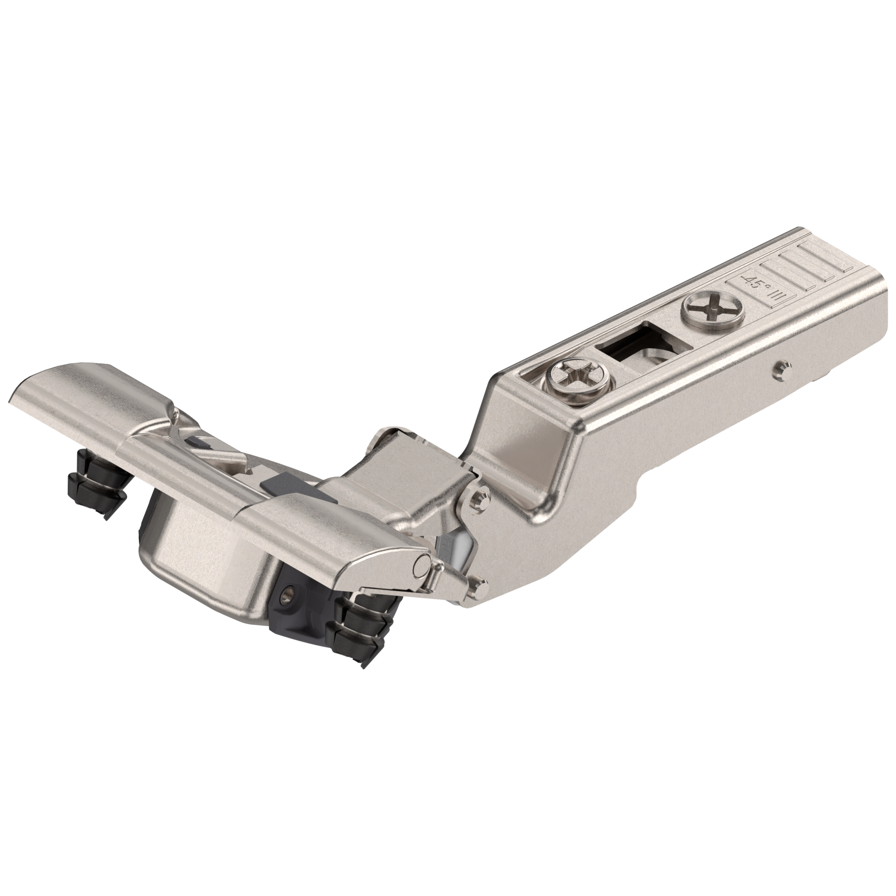 CLIP top BLUMOTION zawias kątowy -45° III, max. nakładany, puszka: INSERTA, niklowany