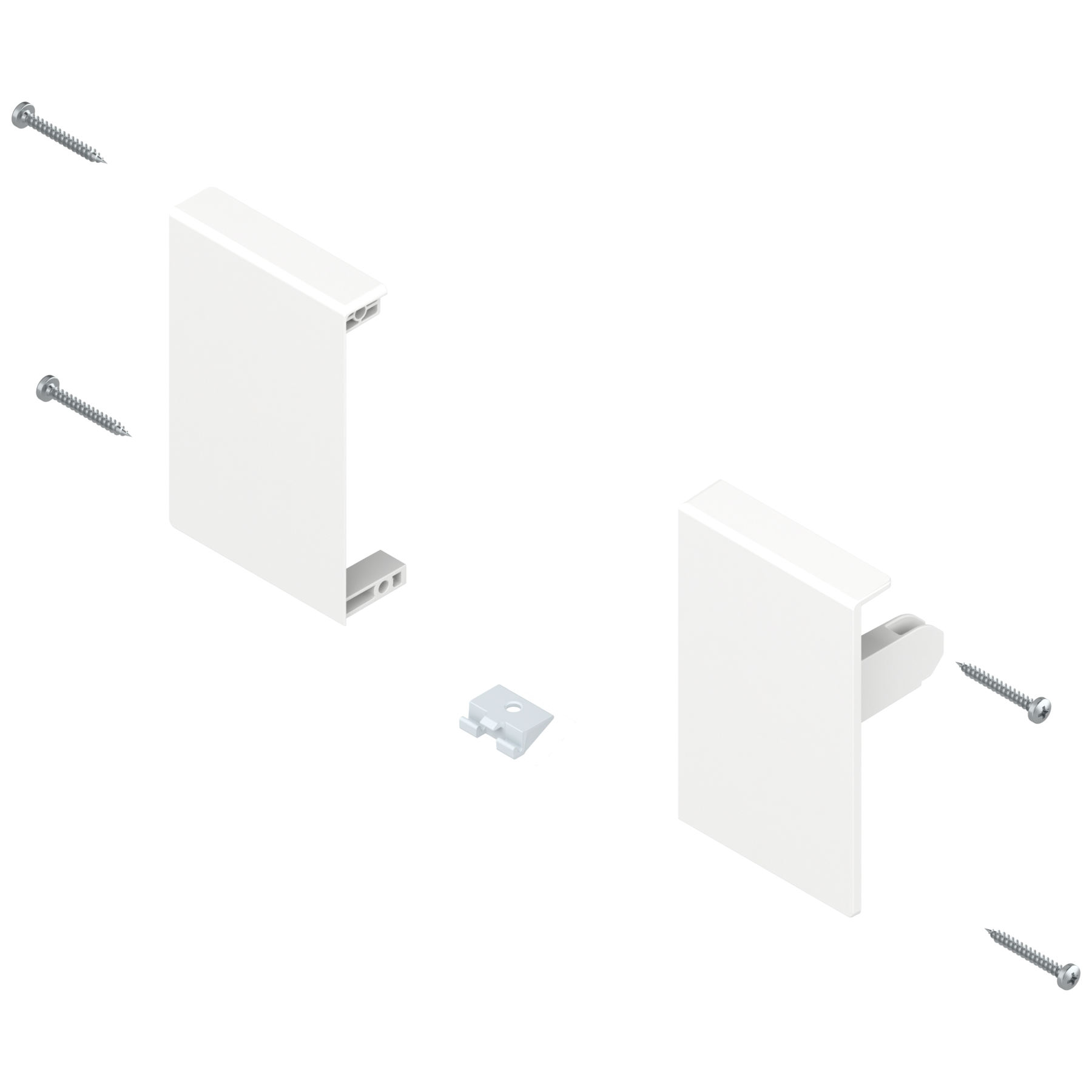 Mocowanie frontu TANDEMBOX , wys. M, do szuflady wewnętrznej, lewe/prawe, do TANDEMBOX antaro, biała