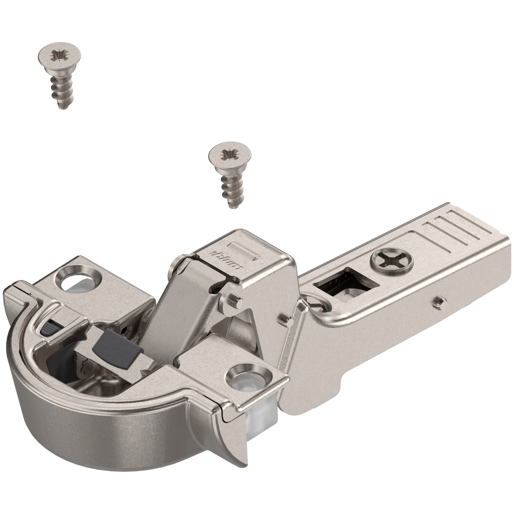 CLIP top BLUMOTION zawias do ram alumin. 95°, Drzwi wpuszczane, puszka: na wkręty, niklowany