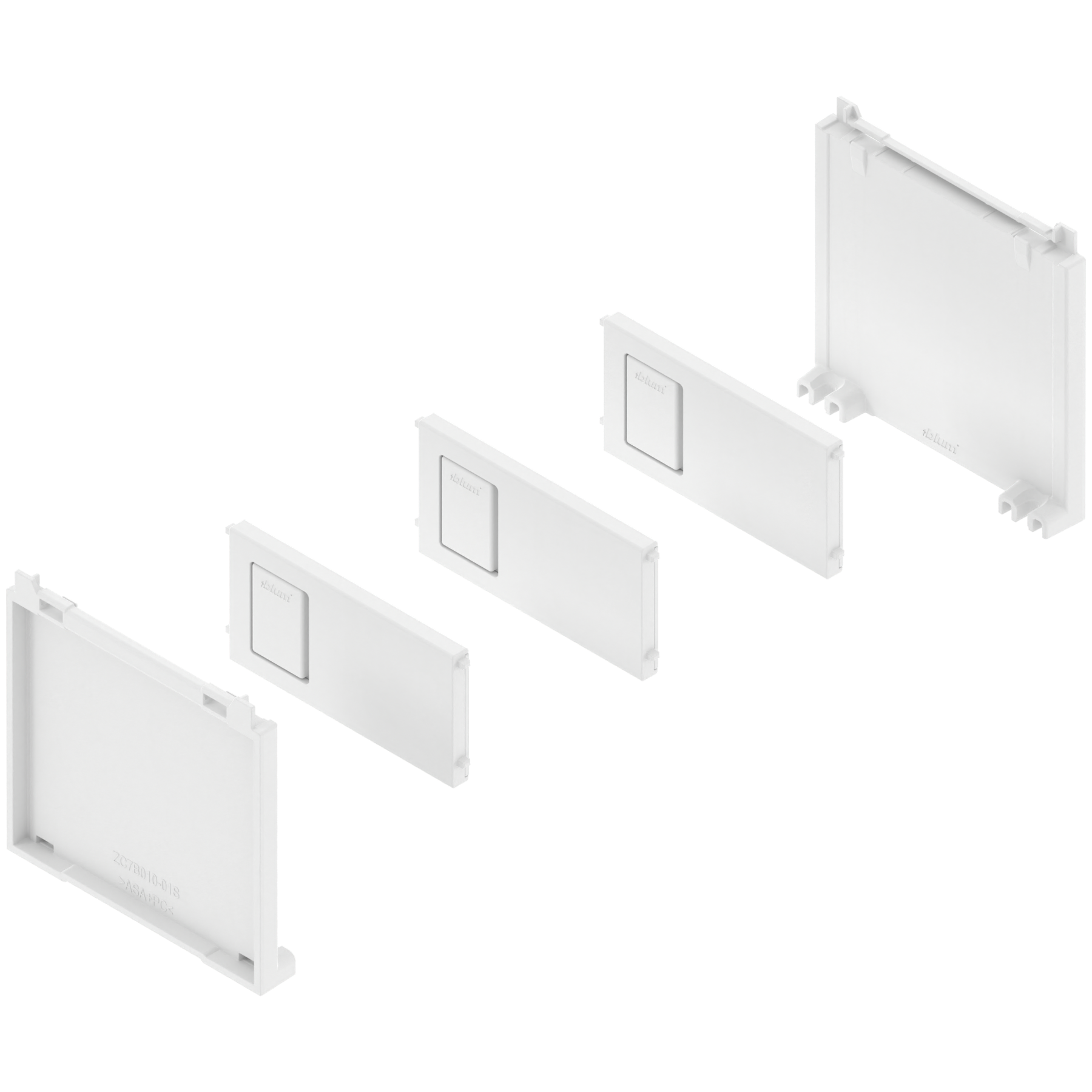 AMBIA-LINE zestaw na butelki, do LEGRABOX/MERIVOBOX, jedwabiście biały mat