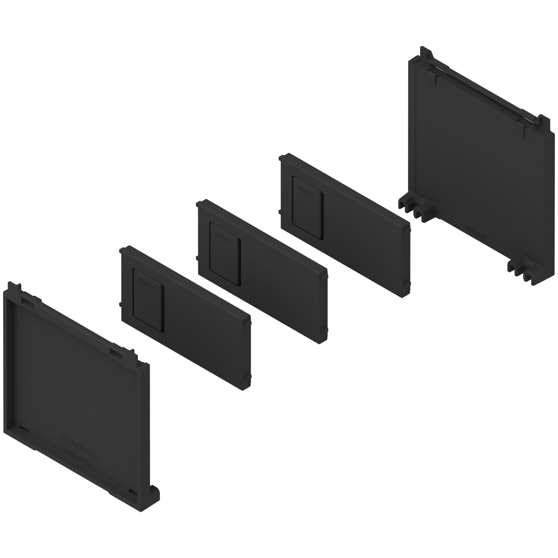 AMBIA-LINE zestaw na butelki, do LEGRABOX/MERIVOBOX, czarny mat