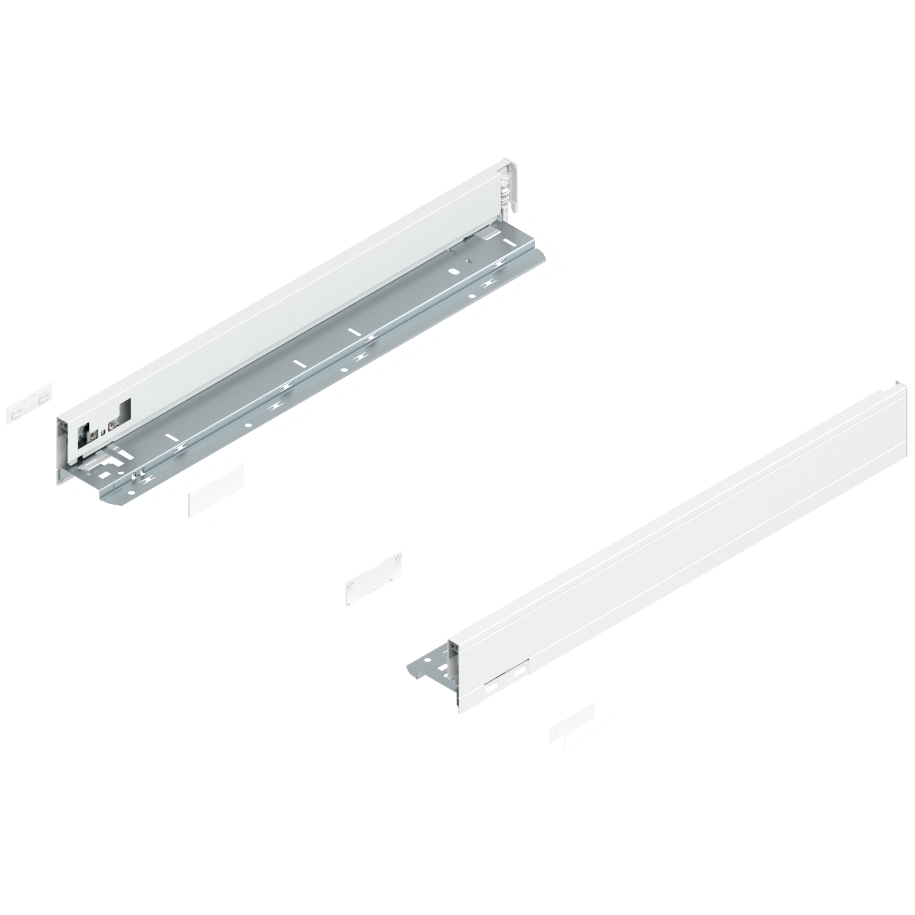 Bok szuflady LEGRABOX, wysokość N (66.5 mm), dł.=500 mm, lewy/prawy, do LEGRABOX pure, jedwabiście biały mat