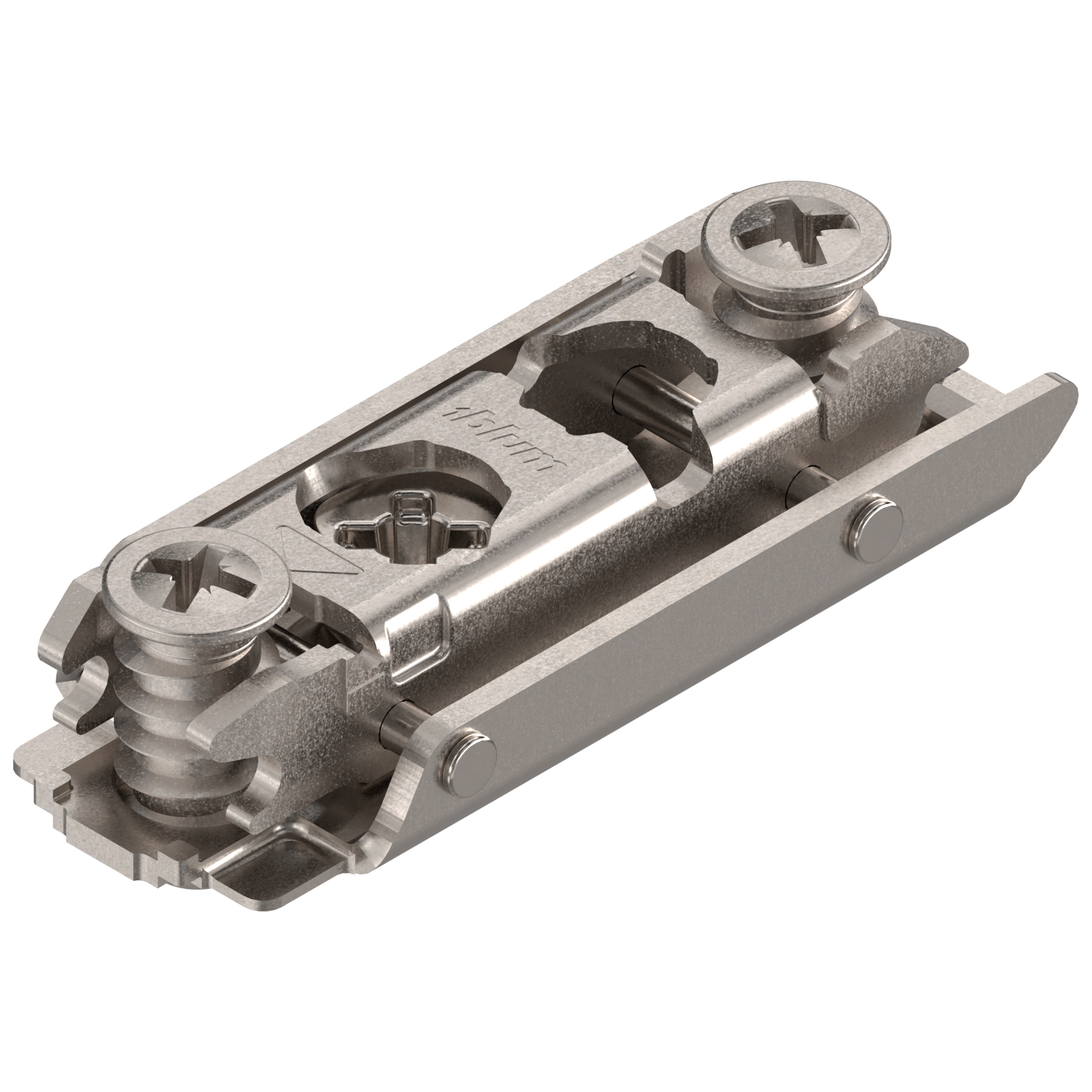 CLIP prowadnik, prosty, 0 mm, Stal, na zamont. EURO wkręty, RW: mimośród, niklowany