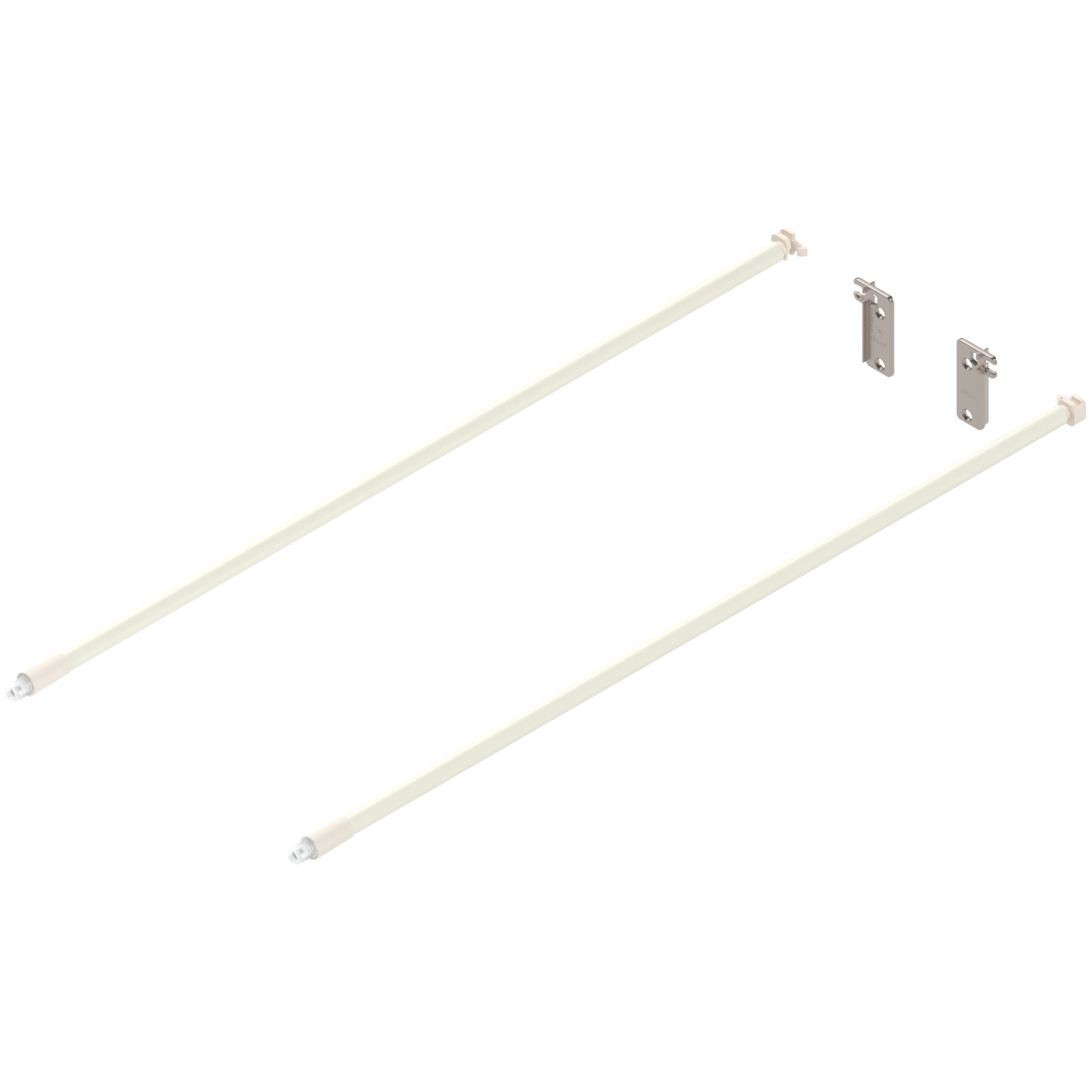 Reling podłużny METABOX  (prawy/lewy), dł.=550 mm, ZRR.8000 uchwyt relingu tylny w kpl., R9001 kremowo-biała