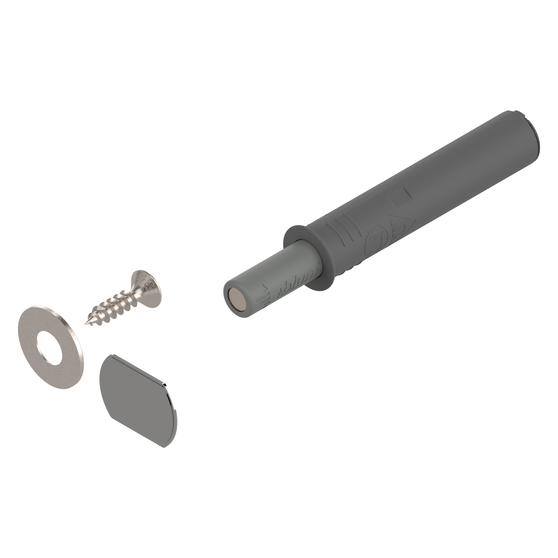 TIP-ON do drzwi (Zestaw), Wersja standardowa, z magnesem, R7036 platynowoszara