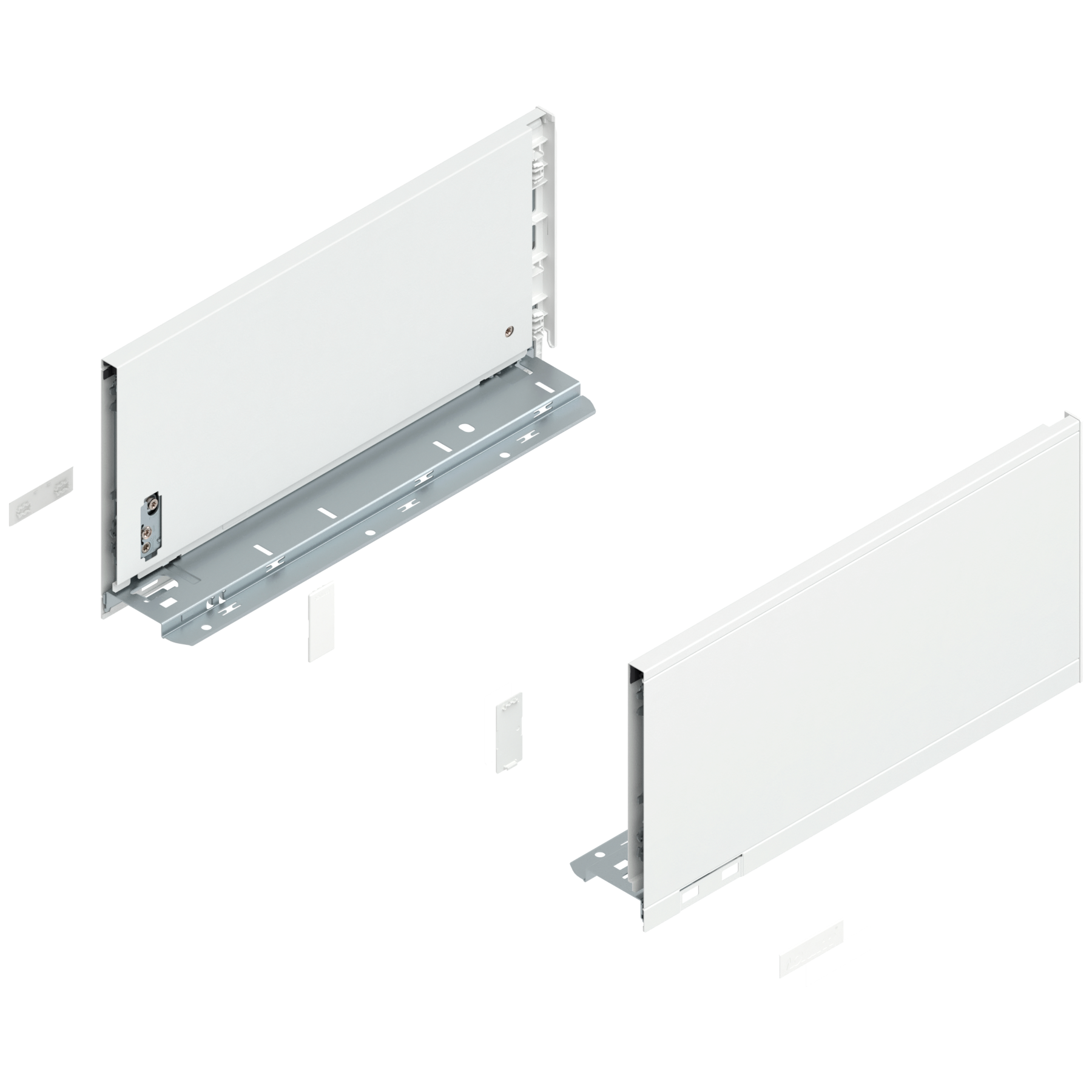 Bok szuflady LEGRABOX, wysokość C (177 mm), dł.=350 mm, lewy/prawy, do LEGRABOX pure, jedwabiście biały mat