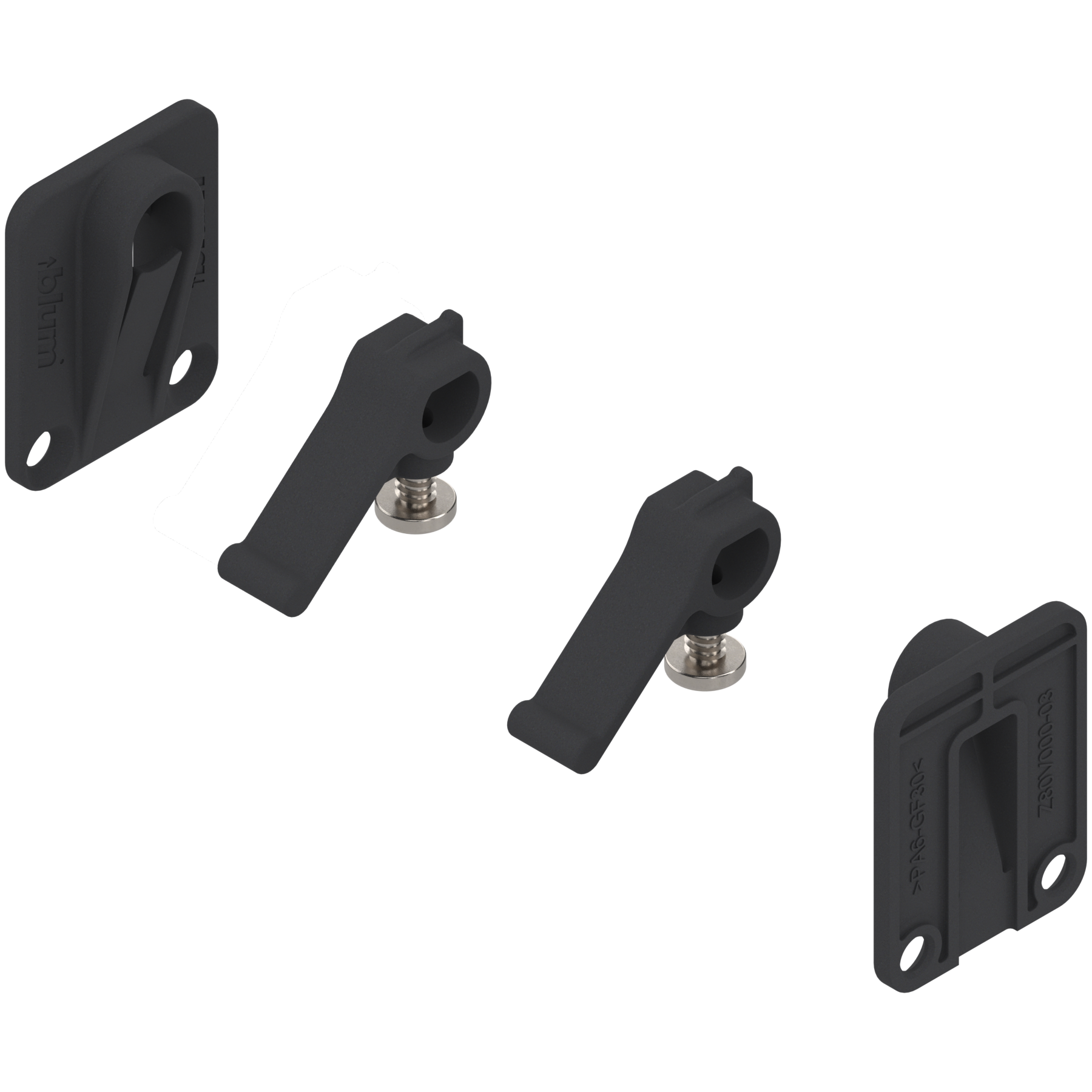 CABLOXX  Zestaw synchronizacji (mocowanie synchronizacji lewe/prawe, 2 dźwignie synchronizacji), czarny