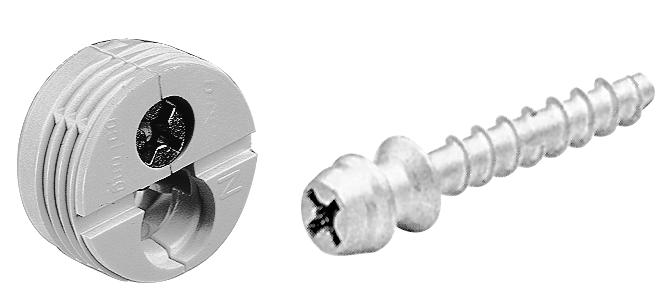 obudowa na wcisk z wkrętem centrycznym na froncie, brązowa