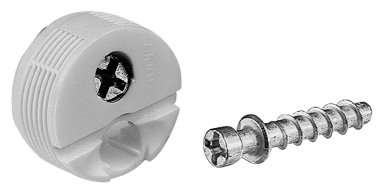 obudowa na wcisk z wkrętem centrycznym na froncie, Biała