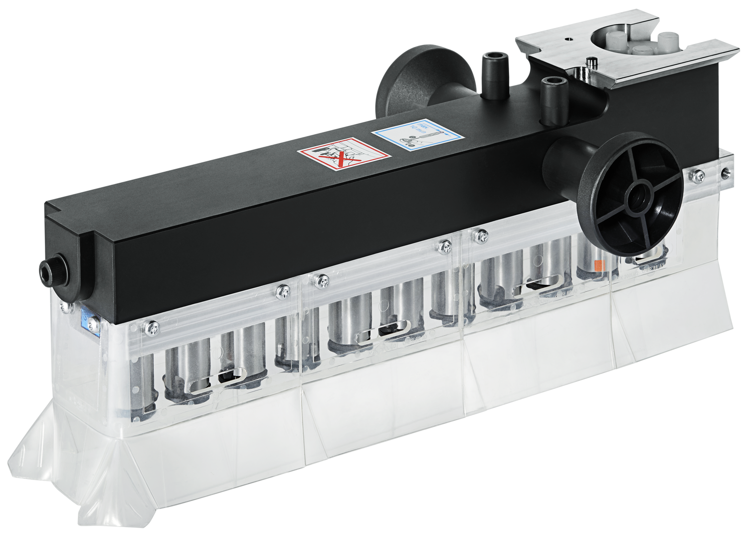 Głowica do PRO-CENTER,  do MINIPRESS top,  do MINIPRESS PRO, ilość wrzecion 11, z szybkozłączką, Prowadnice korpusu, Mocowanie frontu, Siłownik