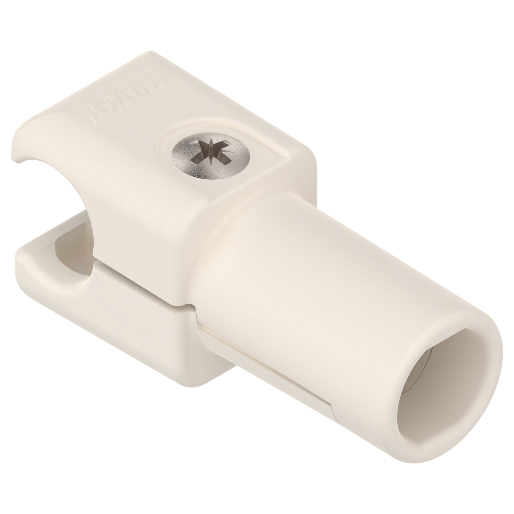 ORGA-LINE Uchwyt relingu poprzecznego do relingu pojedynczego, R9001 kremowo-biała