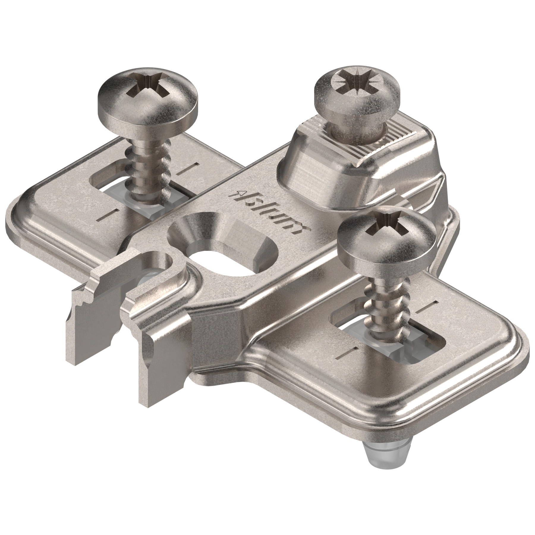 MODUL prowadnik, krzyżakowy, 3 mm, Stal, EXPANDO (zamont. specj. wkręty z kołkiem rozporowym), RW: otwór podłużny, niklowany