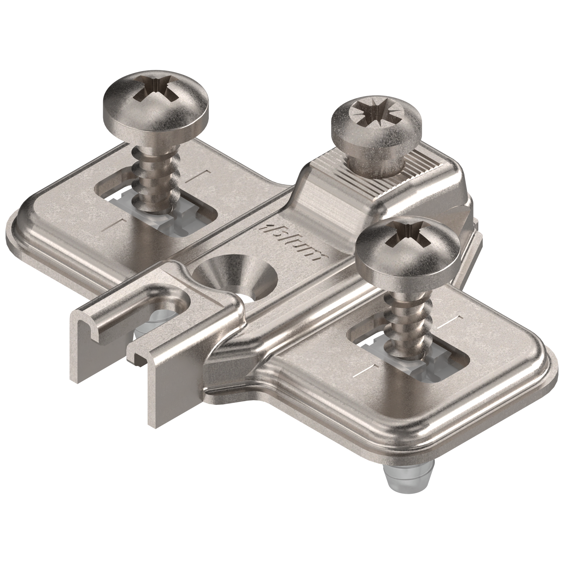 MODUL prowadnik, krzyżakowy, 0 mm, Stal, EXPANDO (zamont. specj. wkręty z kołkiem rozporowym), RW: otwór podłużny, niklowany