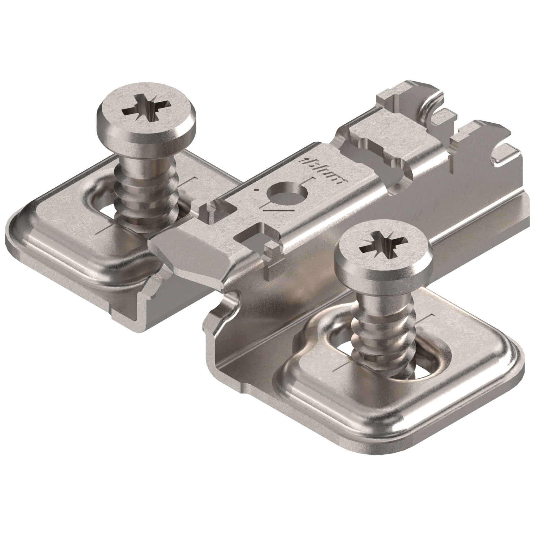 CLIP prowadnik, krzyżakowy, 3 mm, Stal, na zamont. EURO wkręty, RW: otwór podłużny, niklowany