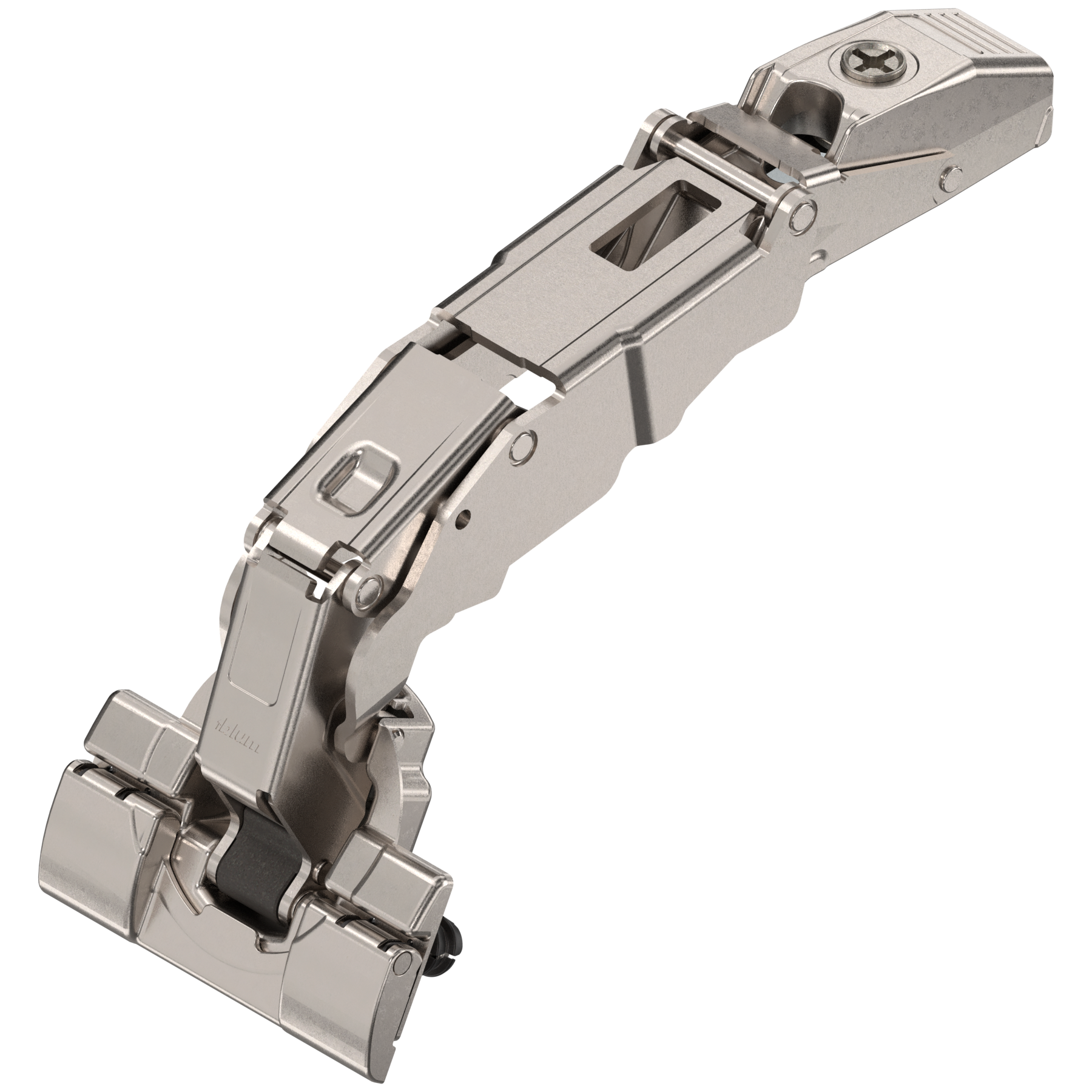 CLIP top Zawias z szerokim kątem otwarcia i zerowym uskokiem 155°, Drzwi nakładane, puszka: INSERTA, niklowany