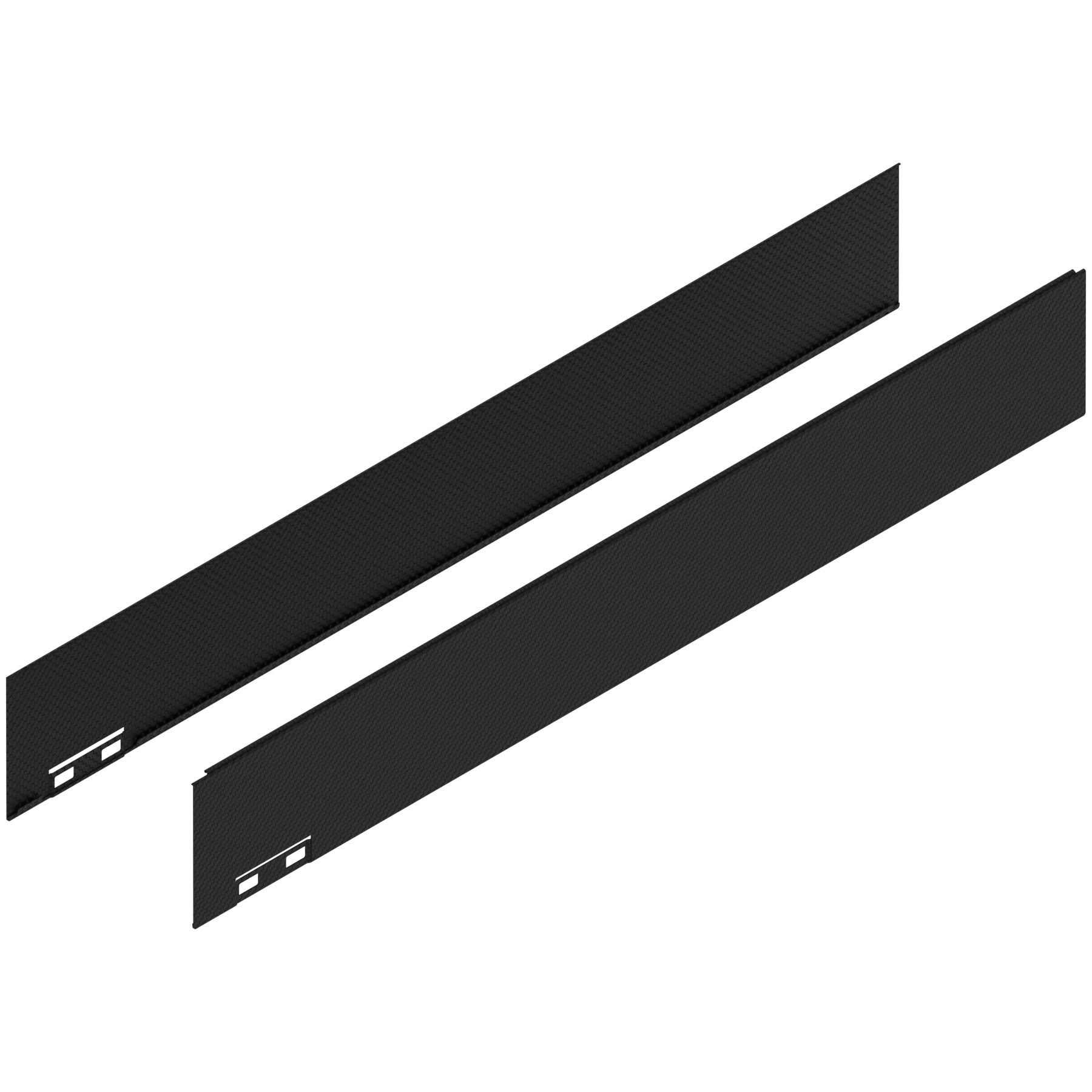 LEGRABOX Element dekoracyjny, wysokość M (90.5 mm), dł.=600 mm, prawy+lewy, czarny carb./carb.look