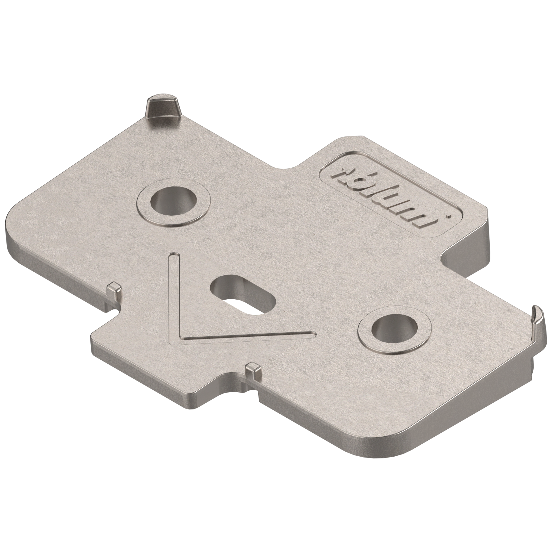 podkładka kątowa, krzyżakowa, +5°, wersja na wkręty, wysokość: 0.8 mm, niklowany