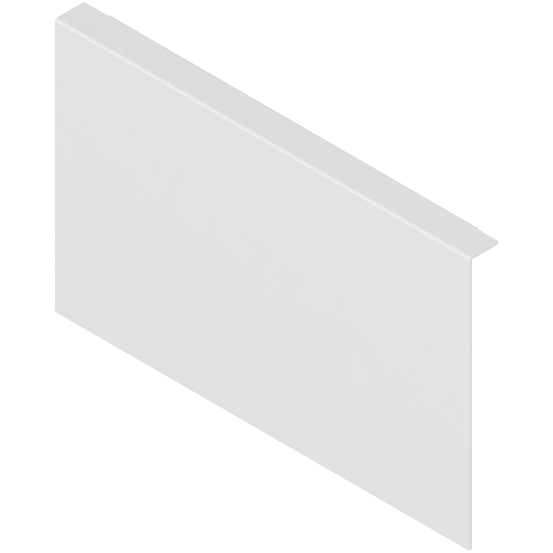 AMBIA-LINE adapter do montażu ramy do drewnianej ścianki tylnej do szuflady z wysokim frontem, do LEGRABOX/MERIVOBOX wysokość C, stal, jedwabiście biały mat