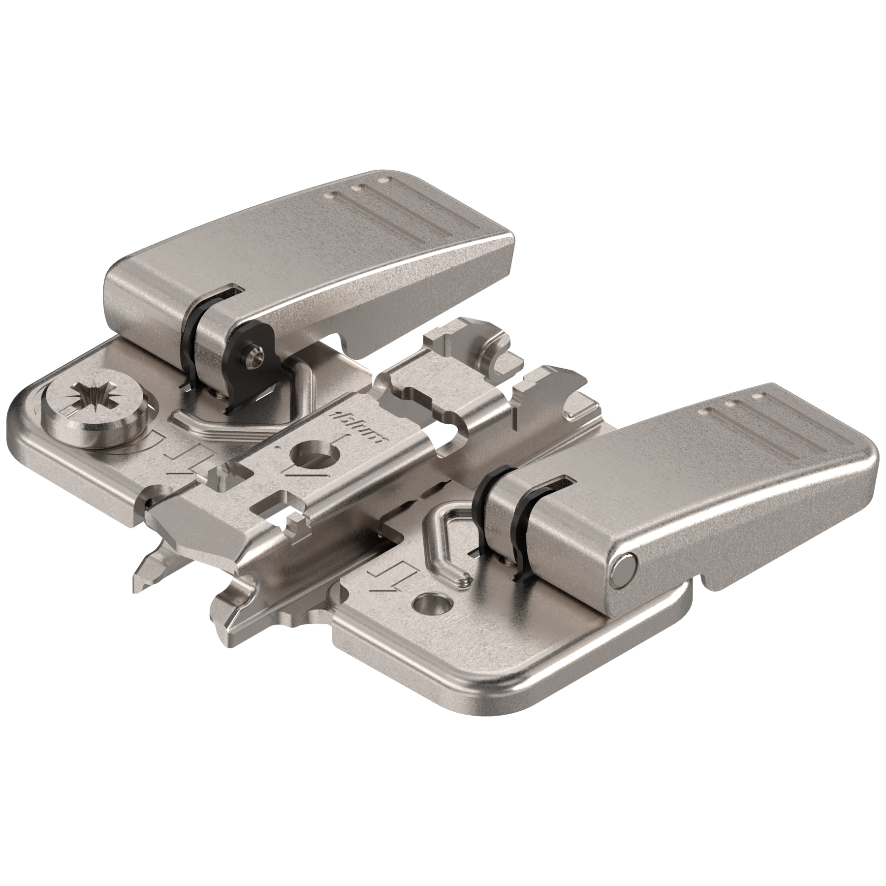 CLIP prowadnik, krzyżakowy, 0 mm, Stal, INSERTA, RW: mimośród, niklowany