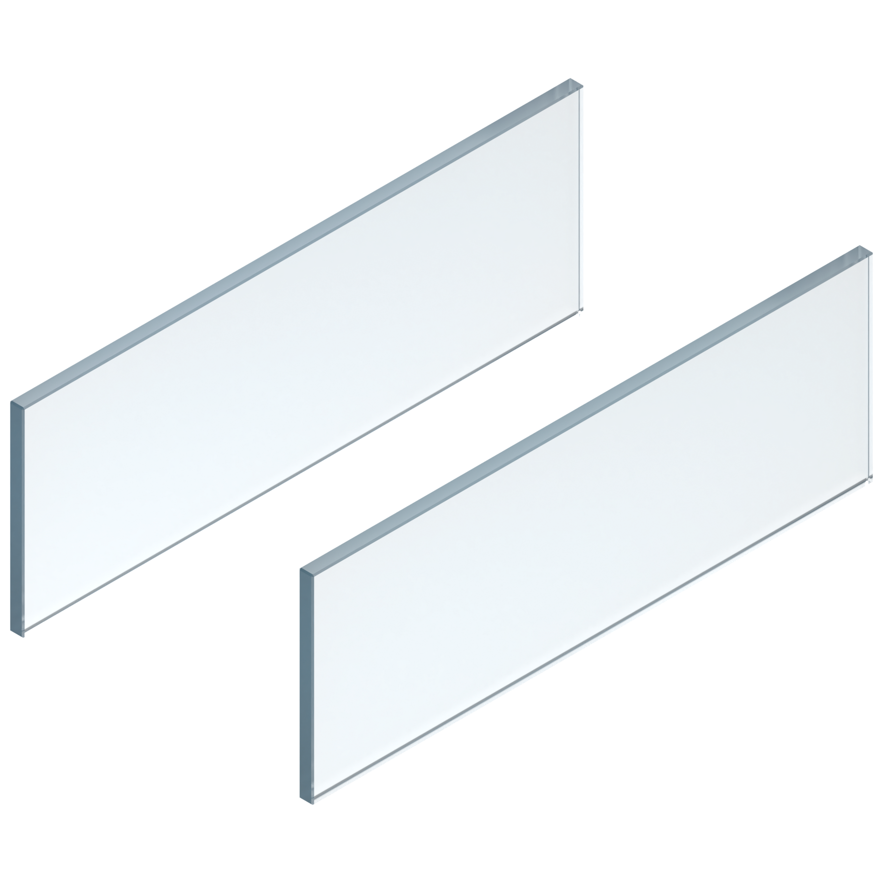 LEGRABOX element dekoracyjny - bok, wysokość C (138 mm), dł.=500 mm, szkło przezroczyste, 2 szt. w kpl. , do LEGRABOX free, przejrzyste