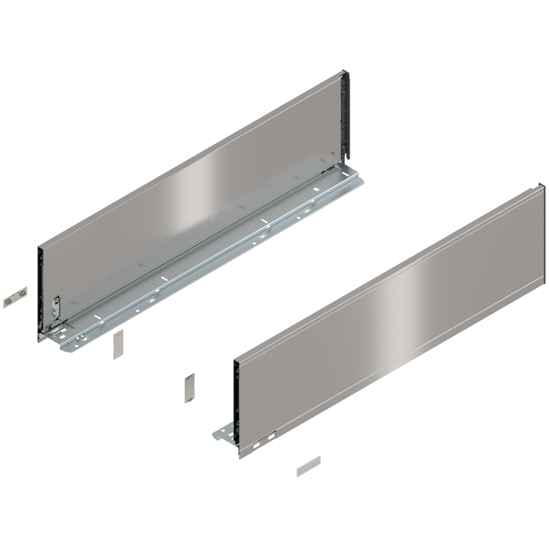 Bok szuflady LEGRABOX, wysokość C (177 mm), dł.=650 mm, lewy/prawy, do LEGRABOX pure, inox-szczotk.-lakier.