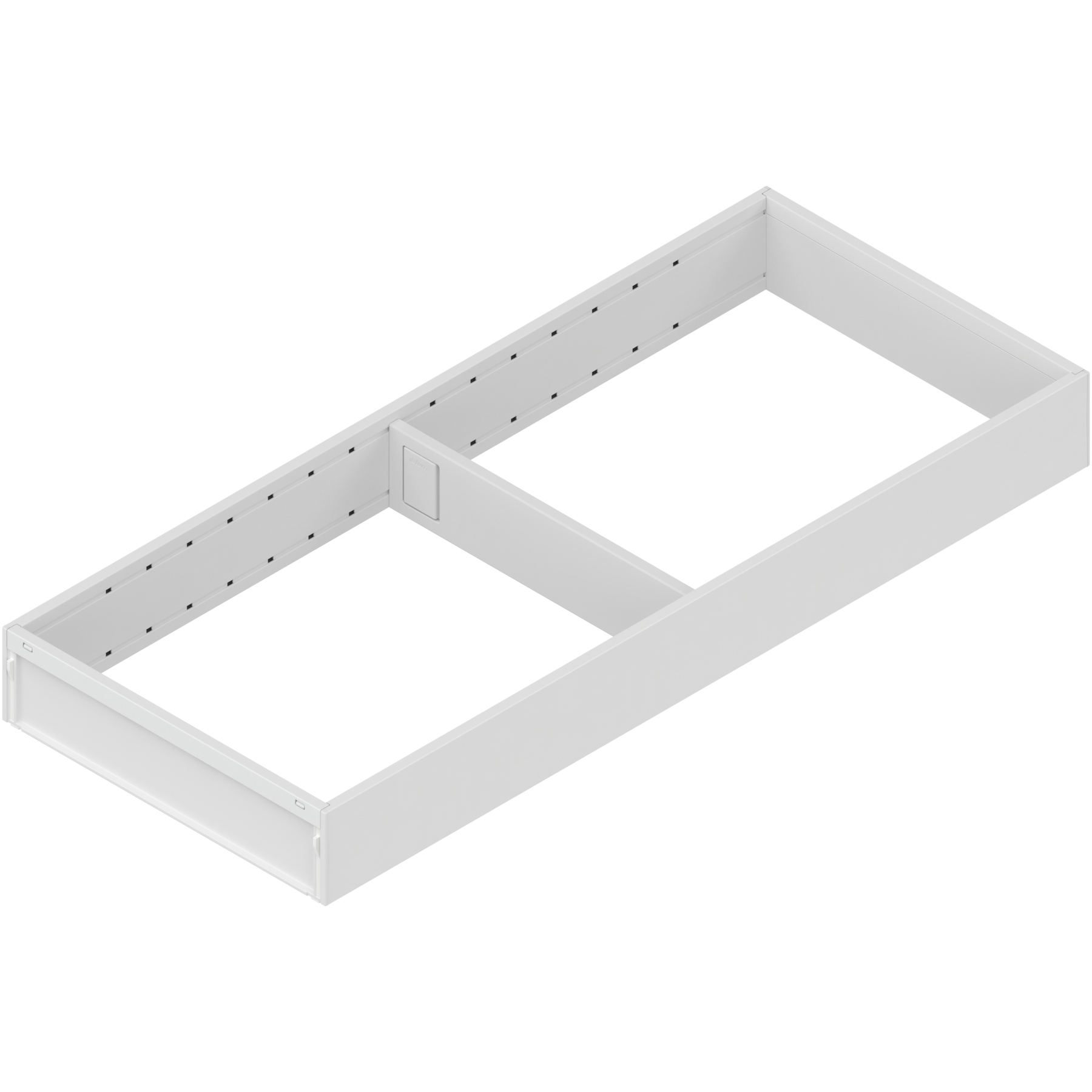 AMBIA-LINE  ramki do szuflady standardowej, do LEGRABOX/MERIVOBOX, stal, dł.=500 mm, szerokość=200 mm, jedwabiście biały mat