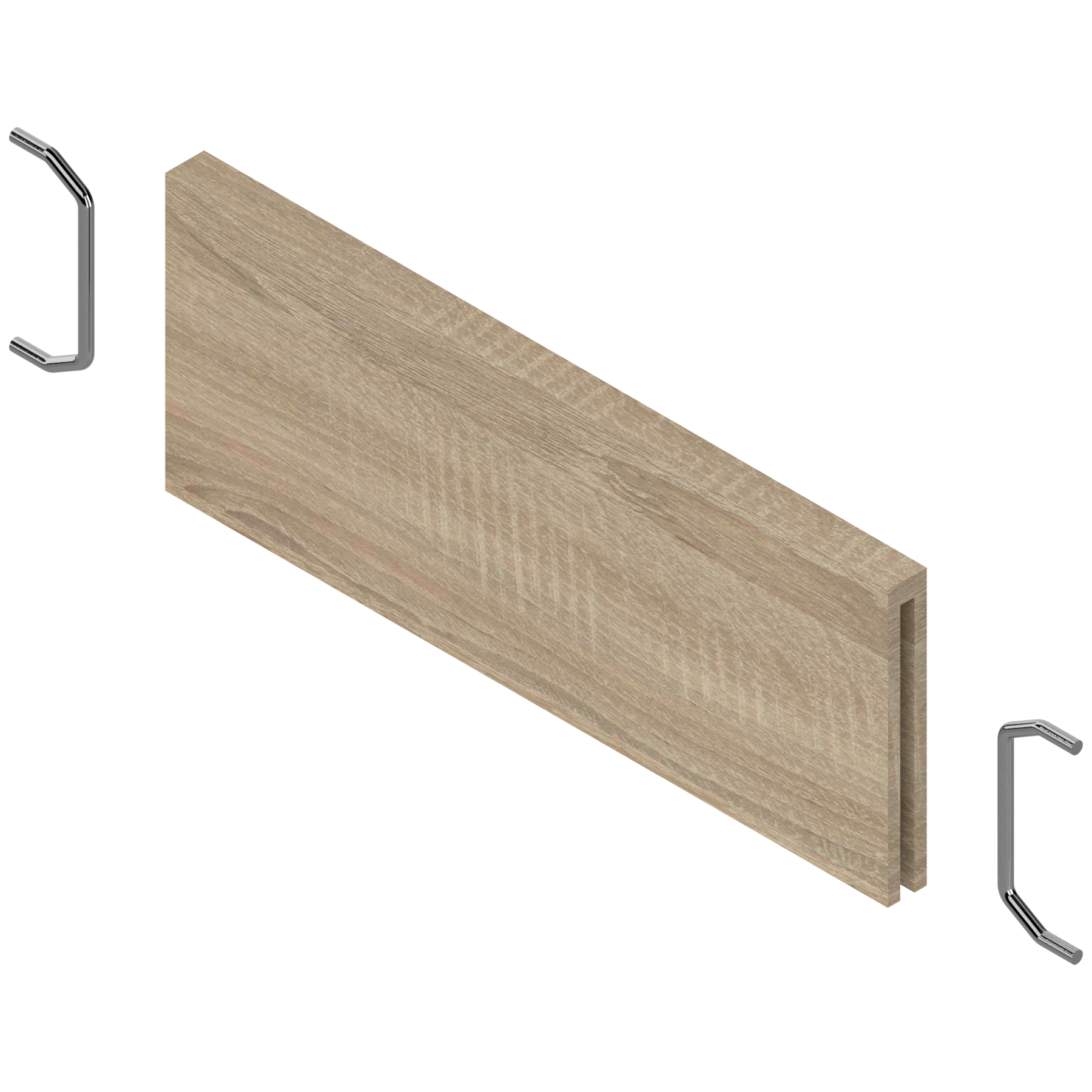 AMBIA-LINE listwa poprzeczna, do LEGRABOX/MERIVOBOX do szuflady standardowej (ZC7SXXXRHD), w opcji drewnopodobnej, Dąb Bard. szary ST10