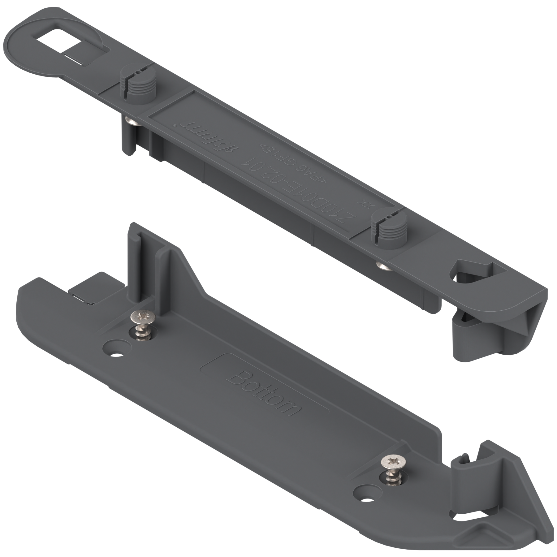 SERVO-DRIVE profil nośny-uchwyt pionowe, dolny/górny, R7037 ciemnoszara