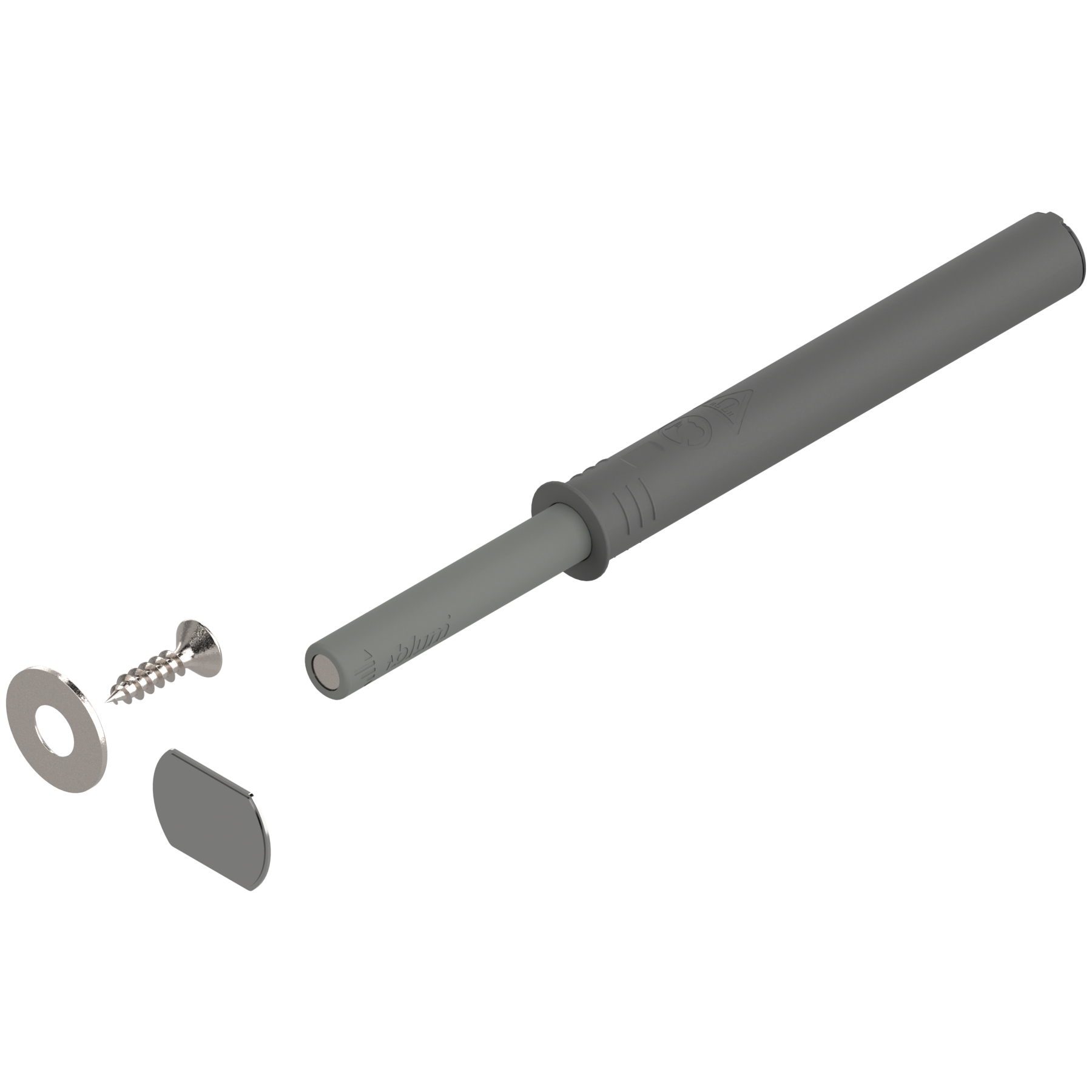 TIP-ON do drzwi (Zestaw), Wersja silniejsza, z magnesem, R7036 platynowoszara