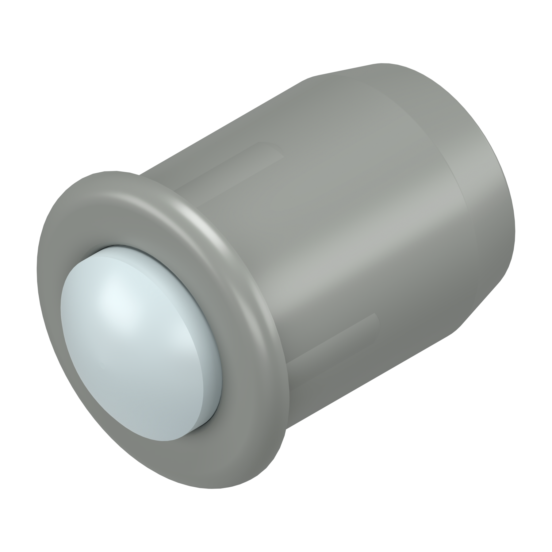 odbojnik, Ø 8 mm, nawiercić, wysokość: 2.5 mm, R9006 szara