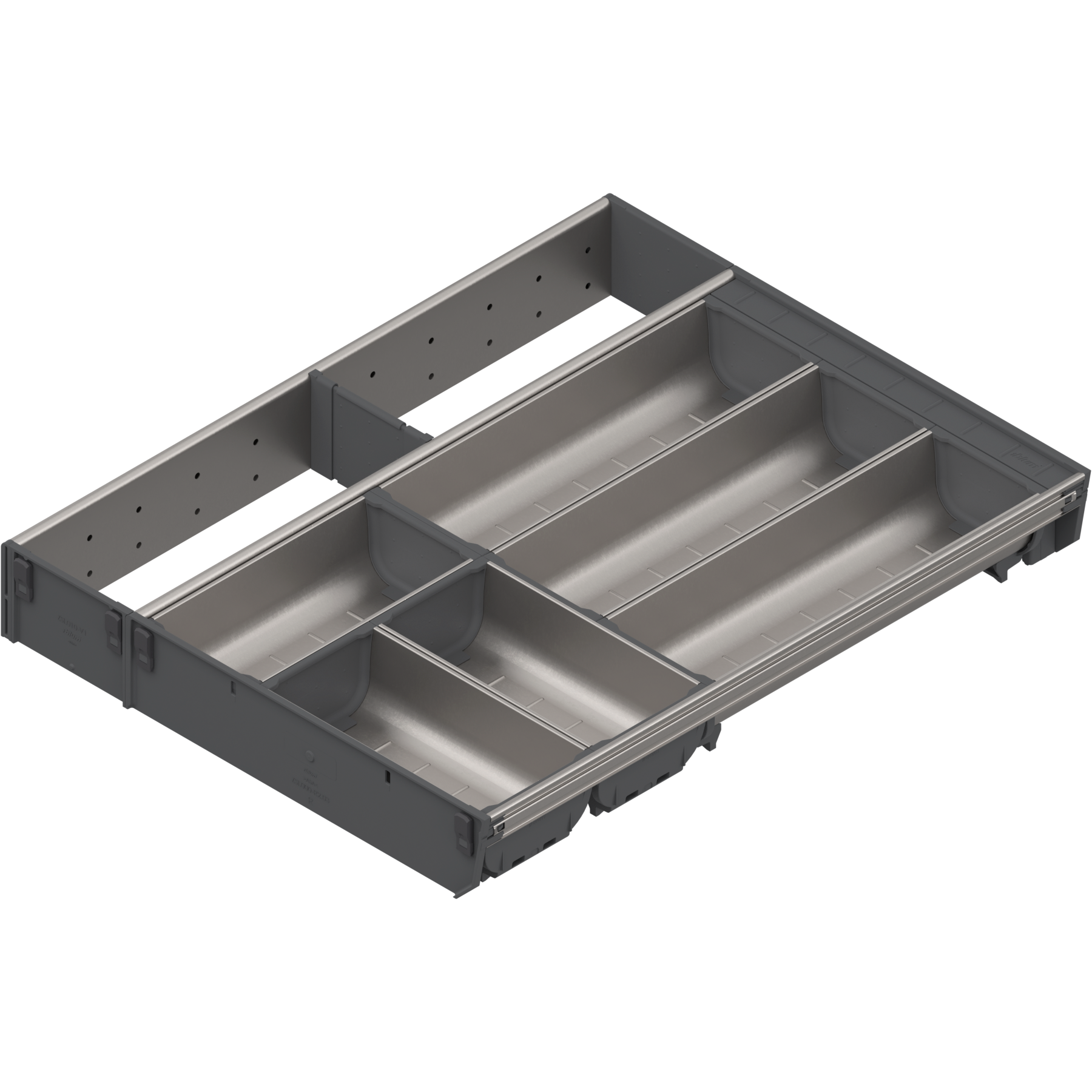 ORGA-LINE wkład kombi (częściowe wypełnienie), do szuflady standardowej TANDEMBOX, dł. NL=500 mm, szer. korpusu KB=1000 mm, szer.=377 mm, inox