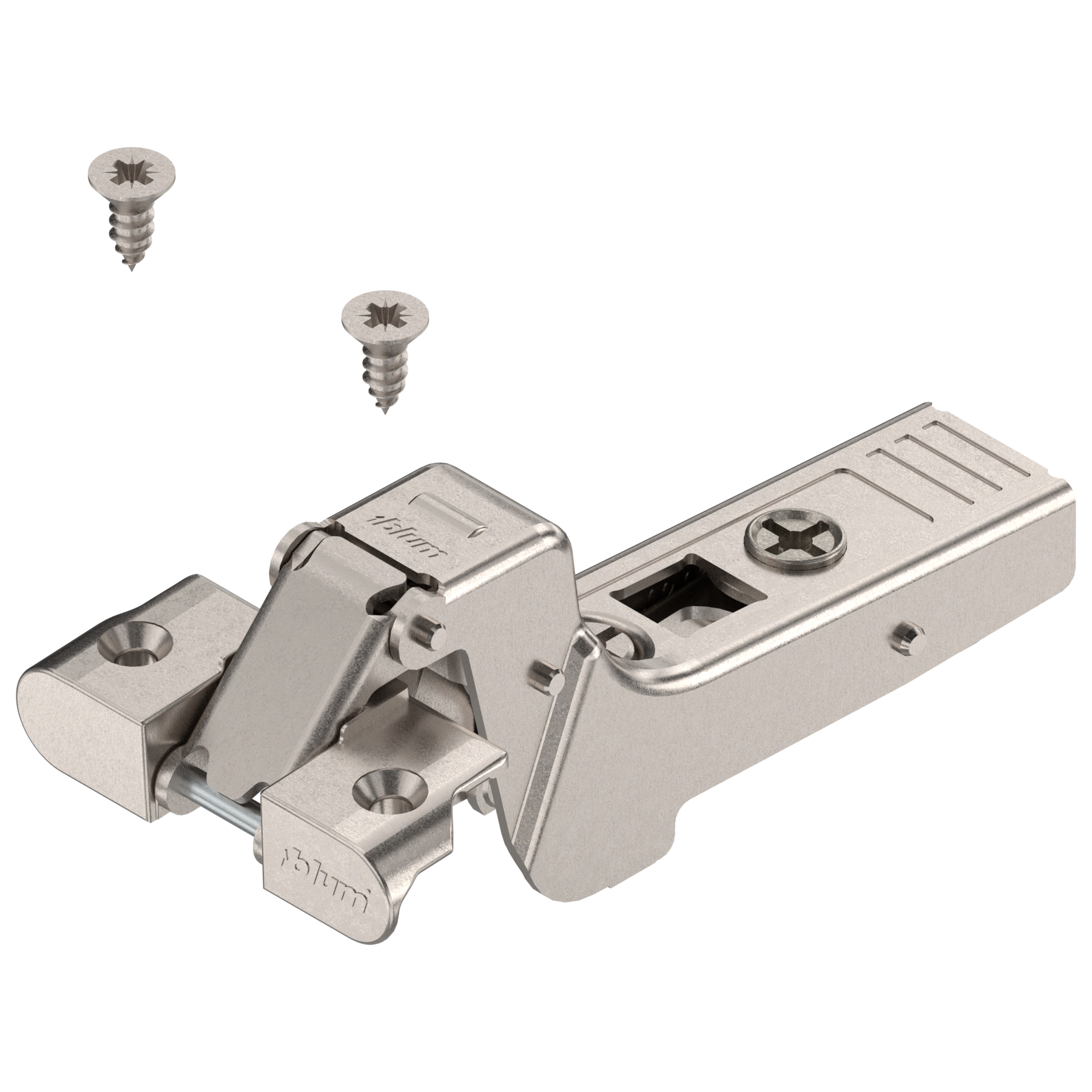 CLIP top zawias do ram alumin. 95°, Drzwi wpuszczane, puszka: na wkręty, (zawias zamknięty), niklowany