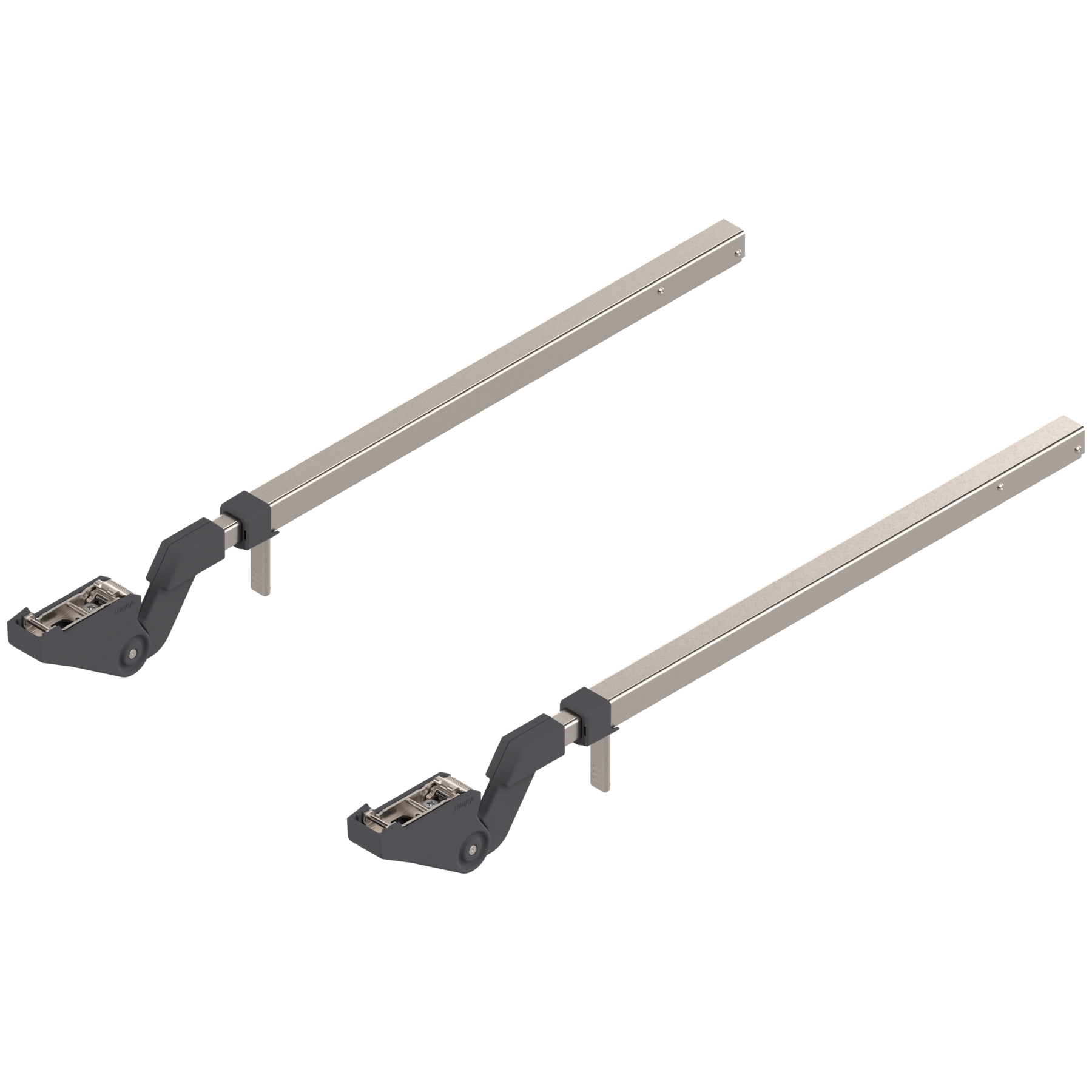 AVENTOS HF do frontów uchylno - składanych, podnośnik teleskopowy (Zestaw), wys. korpusu=760-1040 mm, symetryczny, niklowany