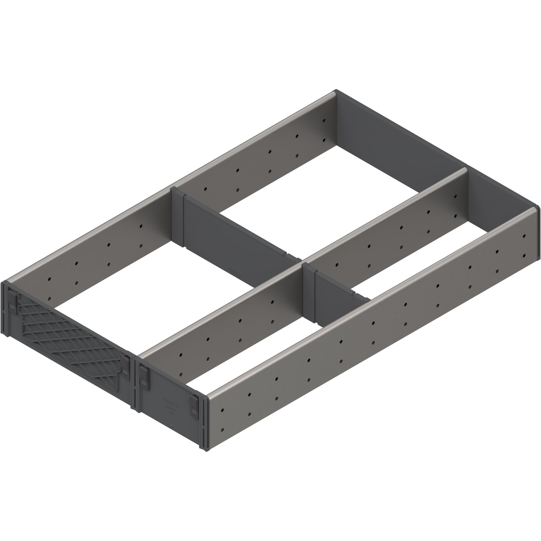 ORGA-LINE wkład z przegródkami (częściowe wypełnienie), do szuflady standardowej TANDEMBOX, dł. NL=500 mm, szer. korpusu KB=1200 mm, szer.=291 mm, inox