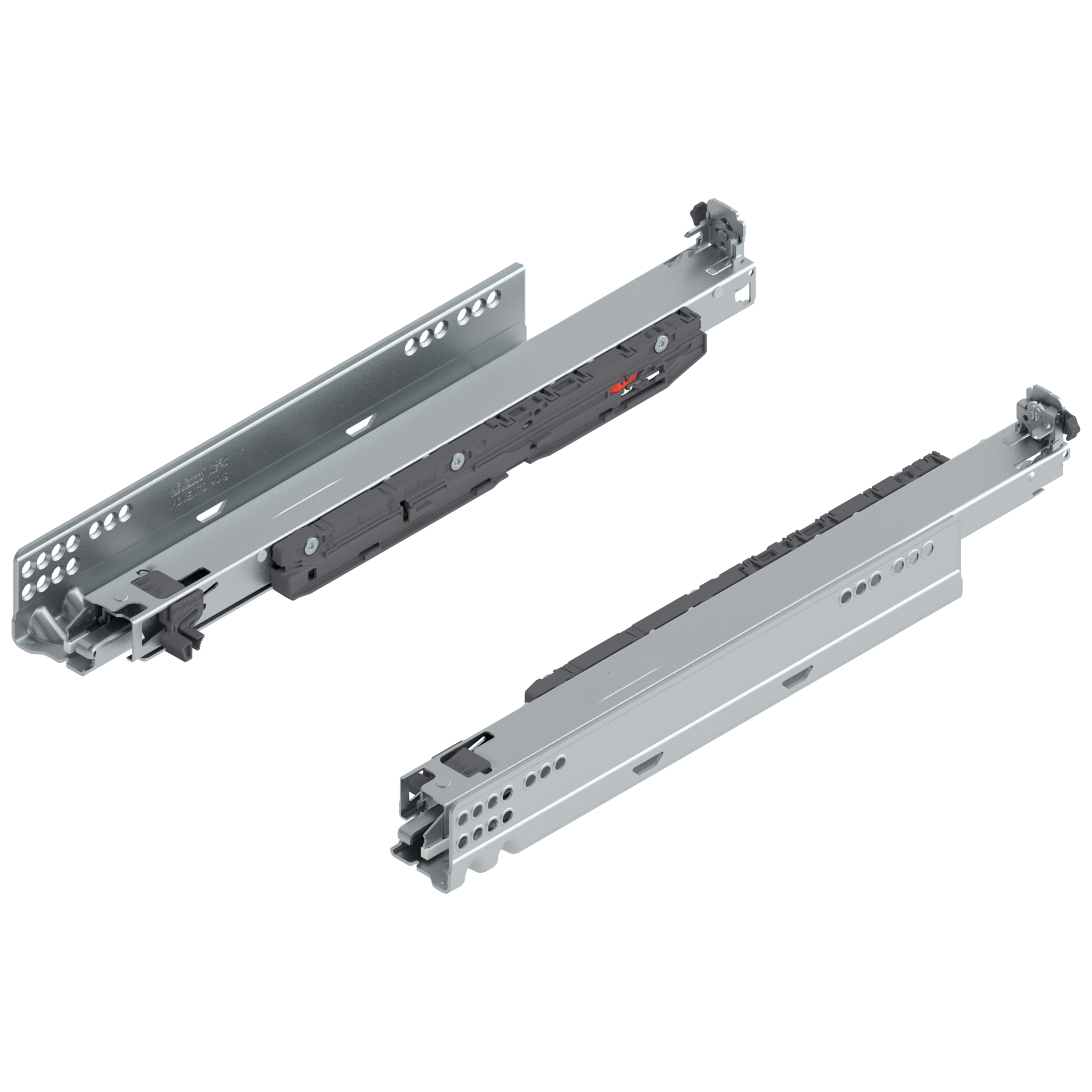 MOVENTO z BLUMOTION S, pełny wysuw, prowadnica, 40 kg, dł.=400 mm, wymaga sprzęgła, lewa/prawa, cynkowana