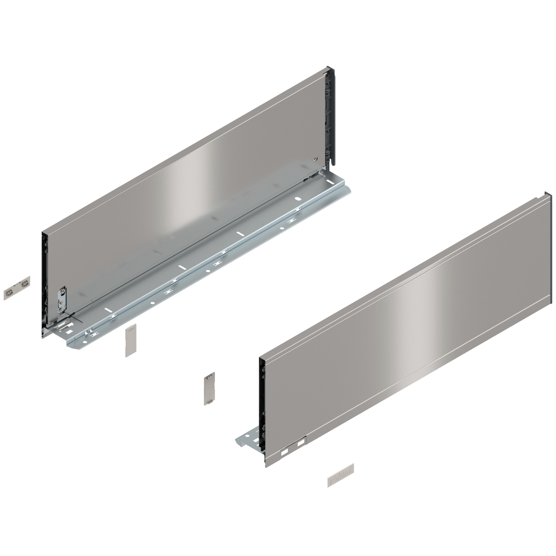 Bok szuflady LEGRABOX, wysokość C (177 mm), dł.=550 mm, lewy/prawy, do LEGRABOX pure, inox-szczotk.-lakier.