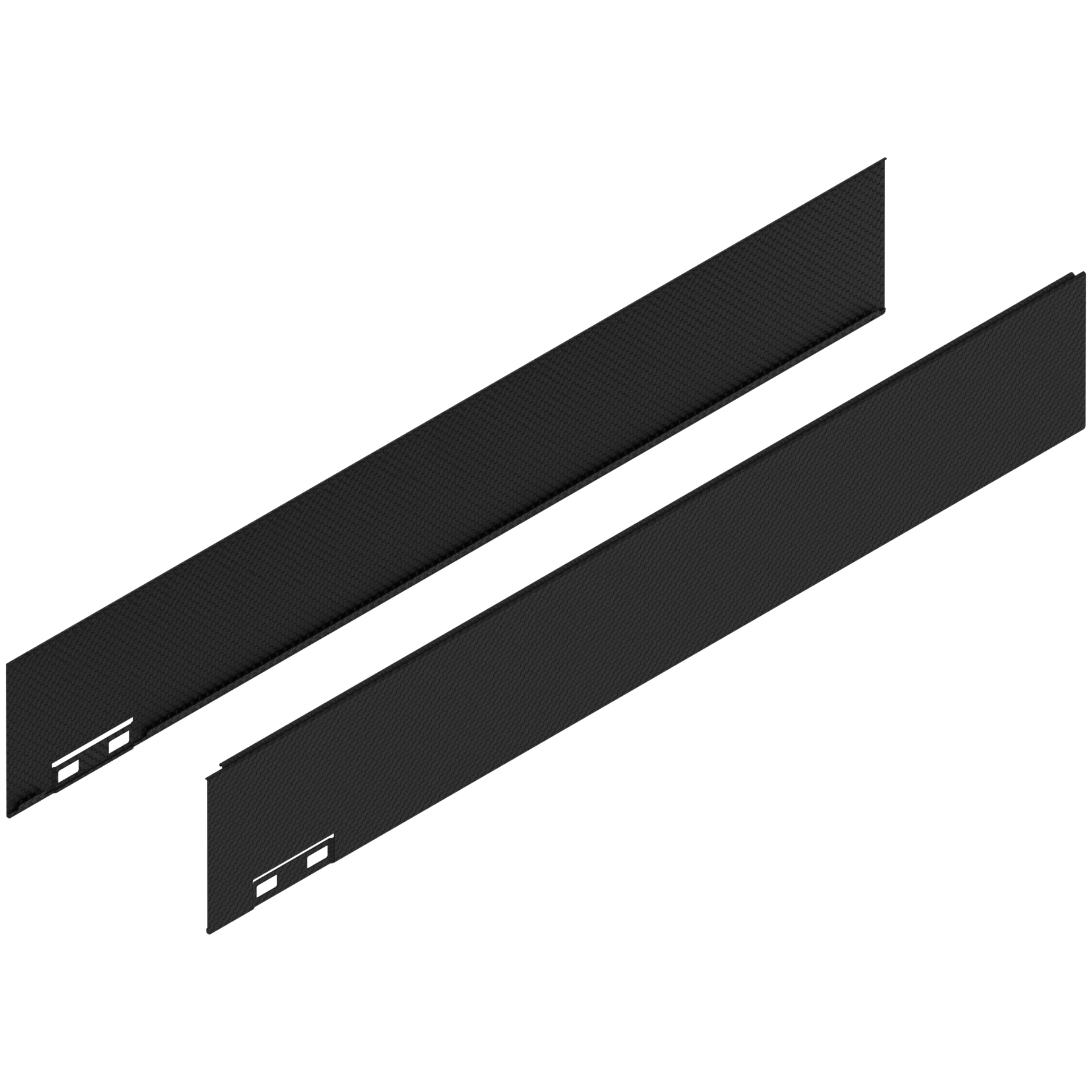 LEGRABOX Element dekoracyjny, wysokość M (90.5 mm), dł.=550 mm, prawy+lewy, czarny carb./carb.look