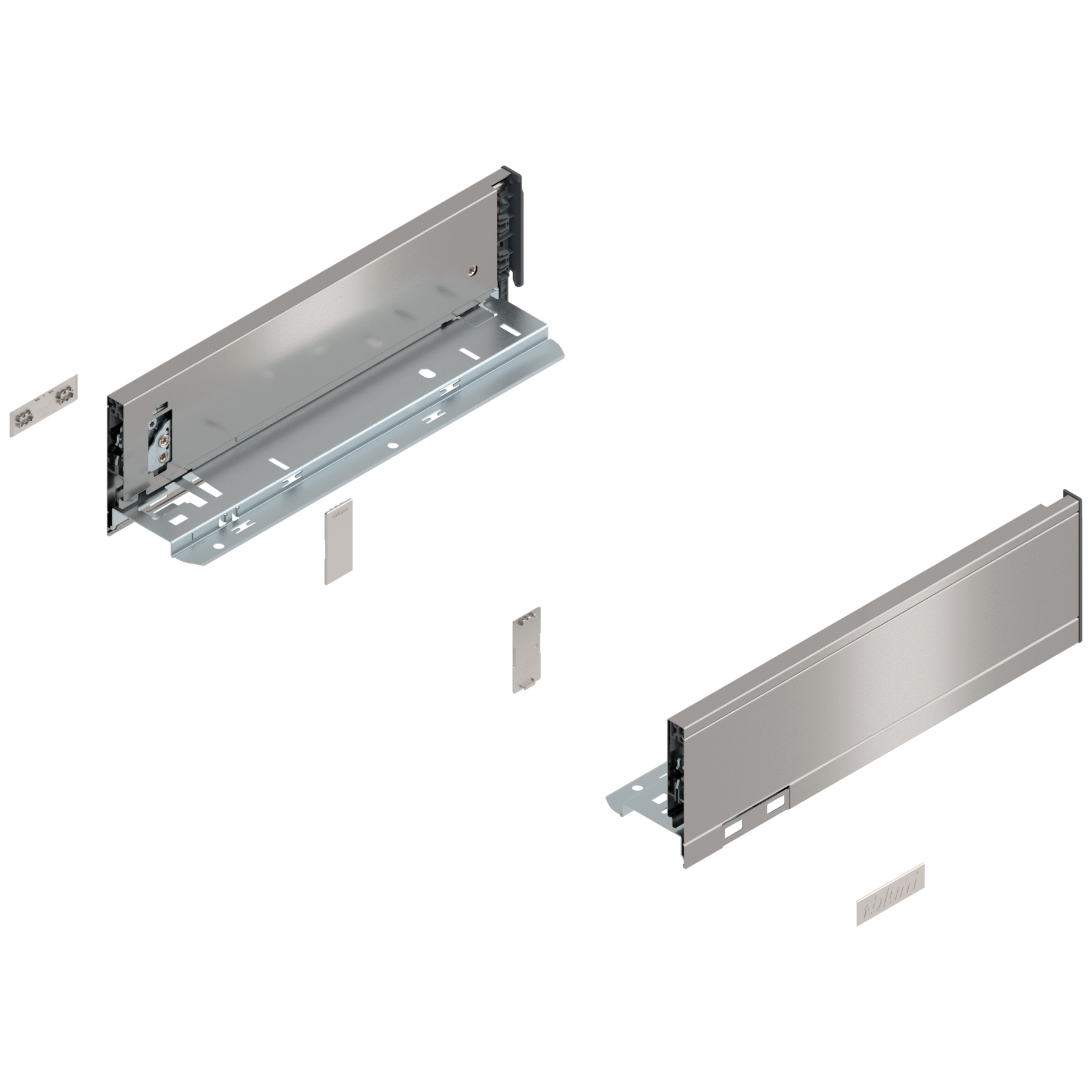 Bok szuflady LEGRABOX, wysokość M (90.5 mm), dł.=300 mm, lewy/prawy, do LEGRABOX pure, inox-szczotk.-lakier.