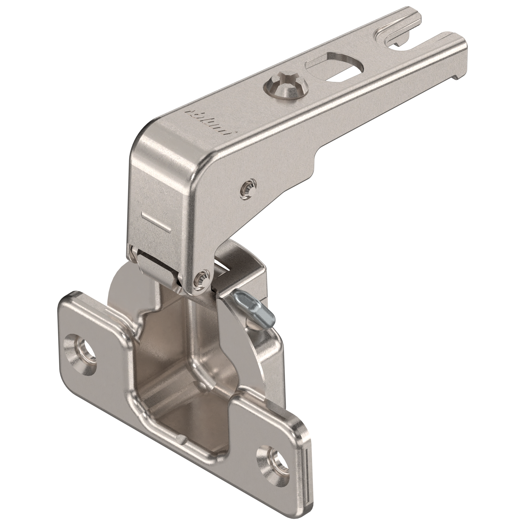 MODUL zawias do drzwi równoległych 95°, Wpuszczany, puszka: na wkręty, niklowany