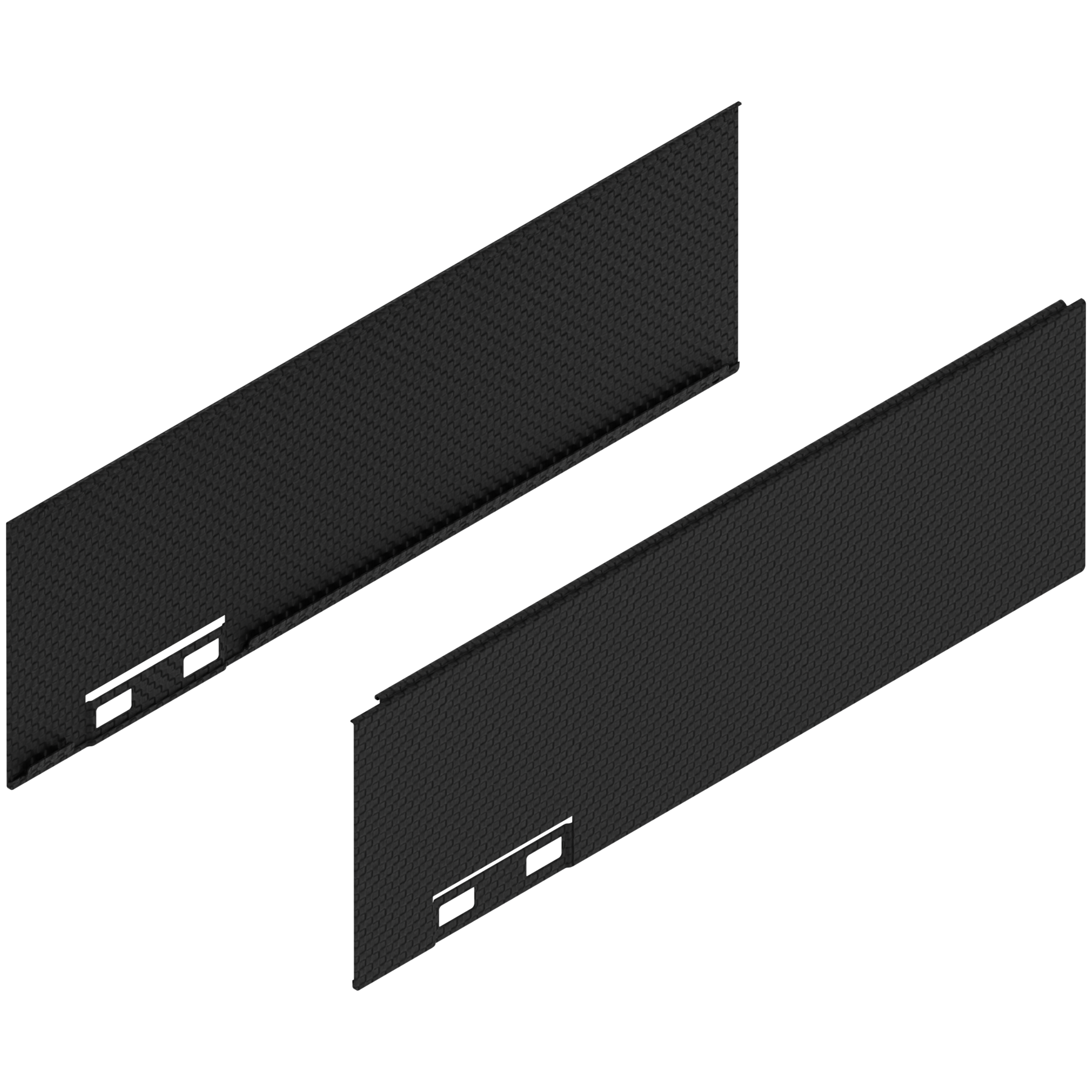 LEGRABOX Element dekoracyjny, wysokość M (90.5 mm), dł.=270 mm, prawy+lewy, czarny carb./carb.look