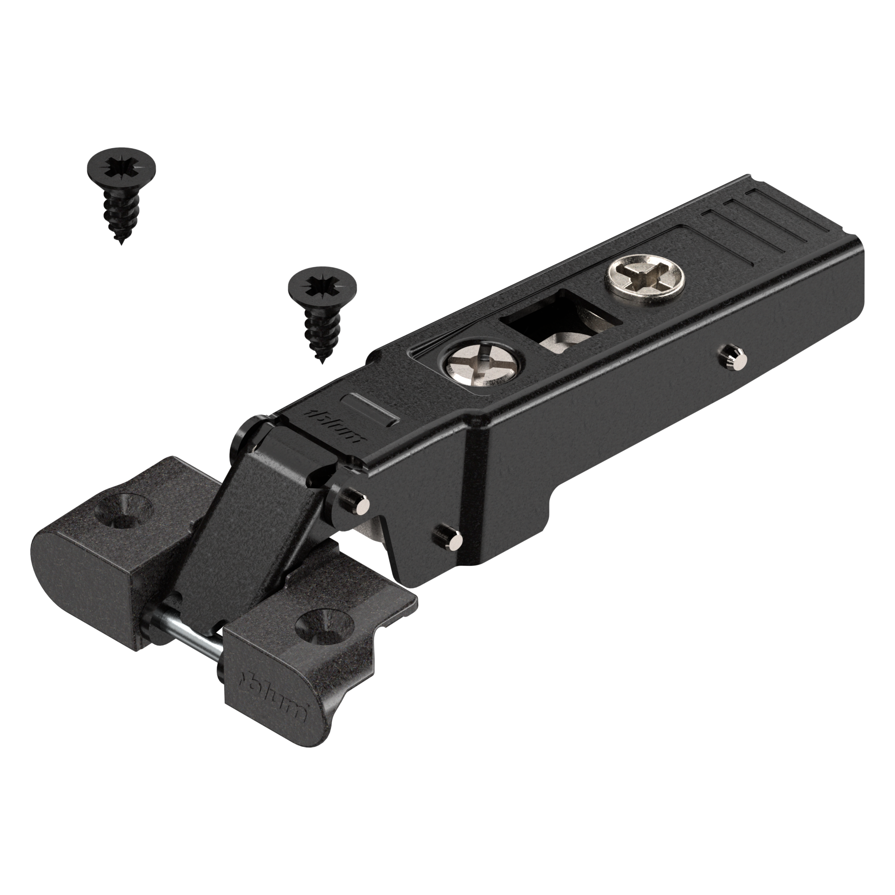 CLIP top zawias do ram alumin. 95°, Drzwi nakładane, bez sprężyny, puszka: na wkręty, (zawias zamknięty), czarny